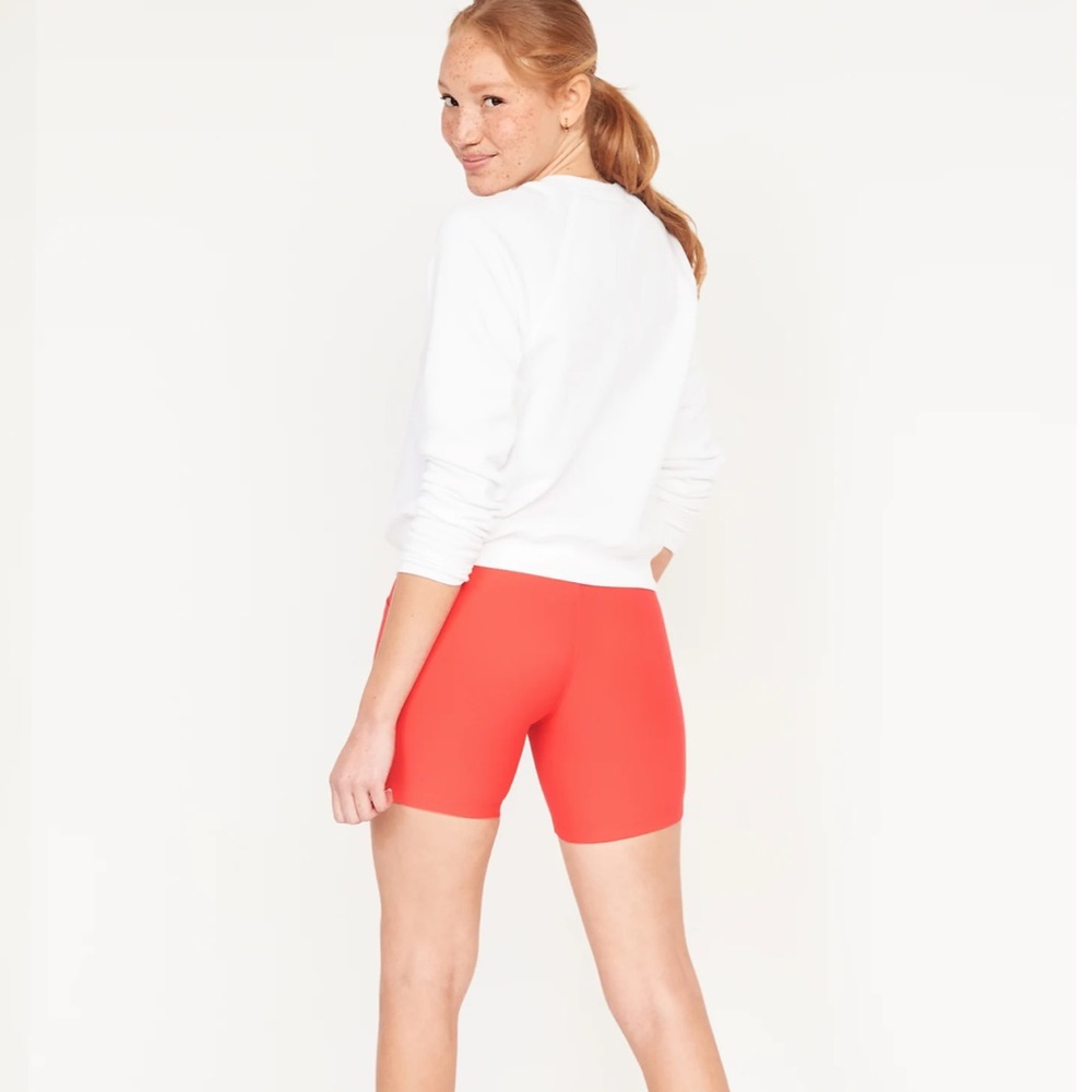 NEW Active Power Soft Biker Shorts - Hot Orange